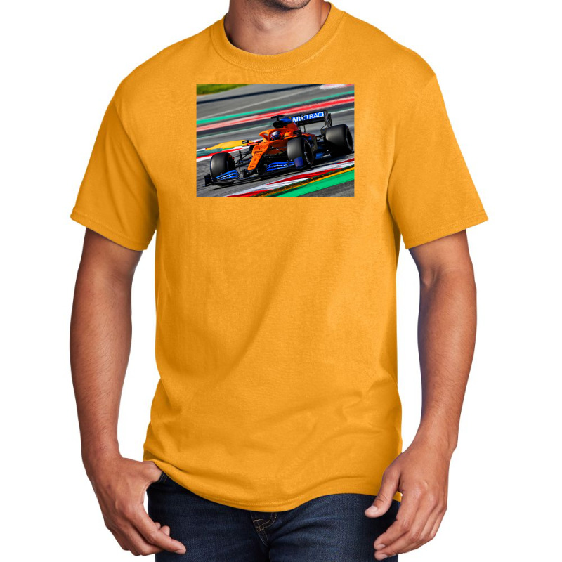 Daniel Ricciardo Racing His 2021 F1 Car Basic T-shirt by HeatherThomas | Artistshot