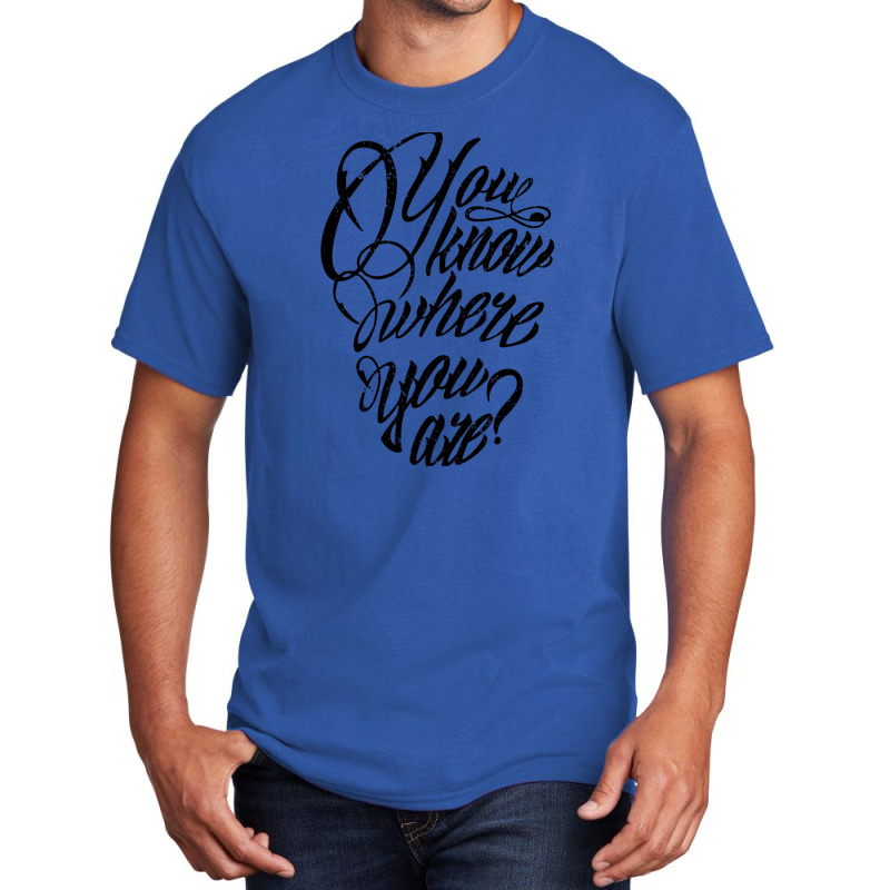 You Know Where You Are Basic T-shirt | Artistshot