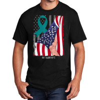 Dissociative Identity Disorder American Flag Teal Ribbon T Shirt Basic T-shirt | Artistshot