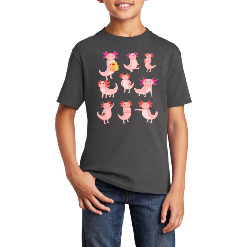 Pack Cute Axolotl  Design Me Loves Axolotl Basic Youth T-shirt by Min03 | Artistshot