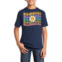 Retro Groovy Bilingual Teachers Back To School Bilingual Basic Youth T-shirt | Artistshot