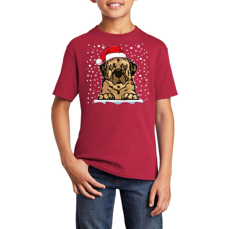 Anatolian Shepherd Dog Christmas Santa Hat Matching Family Long Sleeve Basic Youth T-shirt by cm-arts | Artistshot