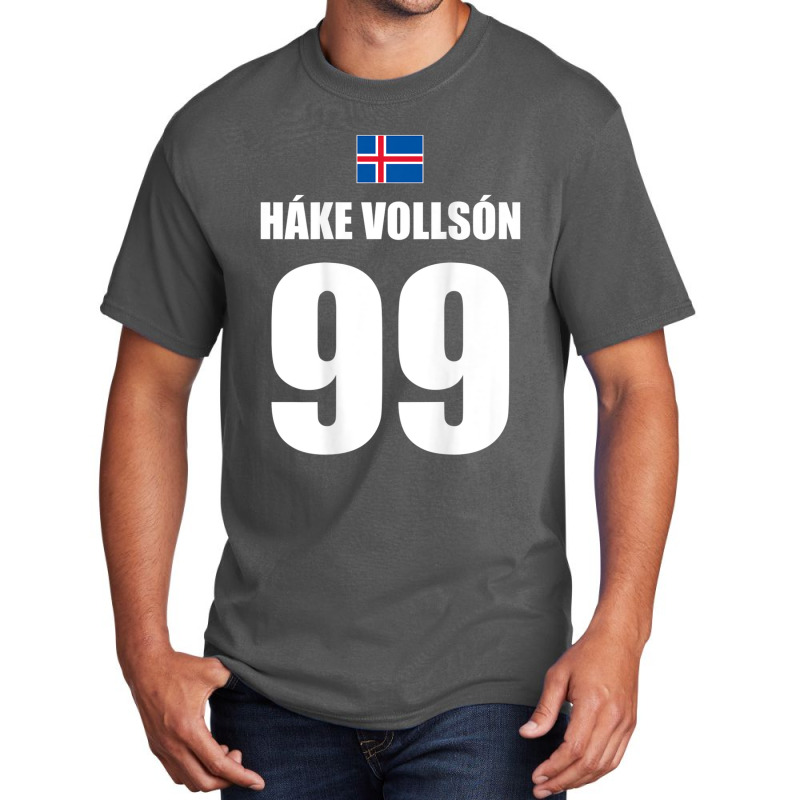 Hake Vollson 99 Sauftrikot Island Namen Fußball Partyurlaub Basic T-shirt | Artistshot