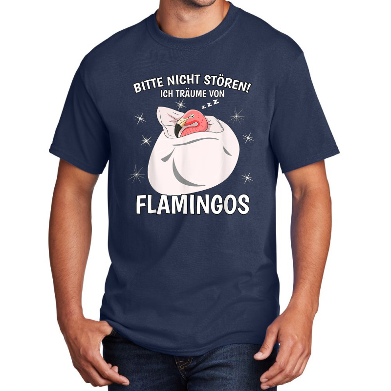 Ich Träume Von Flamingos Sleeping Shirt Nightdress Flamingo Basic T-shirt | Artistshot