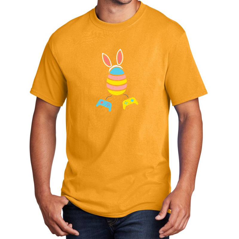 Easter Egg Bunny Ears Video Game Basic T-shirt by DebbieElliott | Artistshot