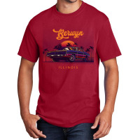 Berwyn Illinois Retro Vintage 80s 90s Muscle Cars Retrowave Aesthetic Basic T-shirt | Artistshot