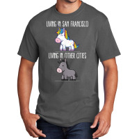 Living In San Francisco Pride California Unicorn Love Basic T-shirt | Artistshot