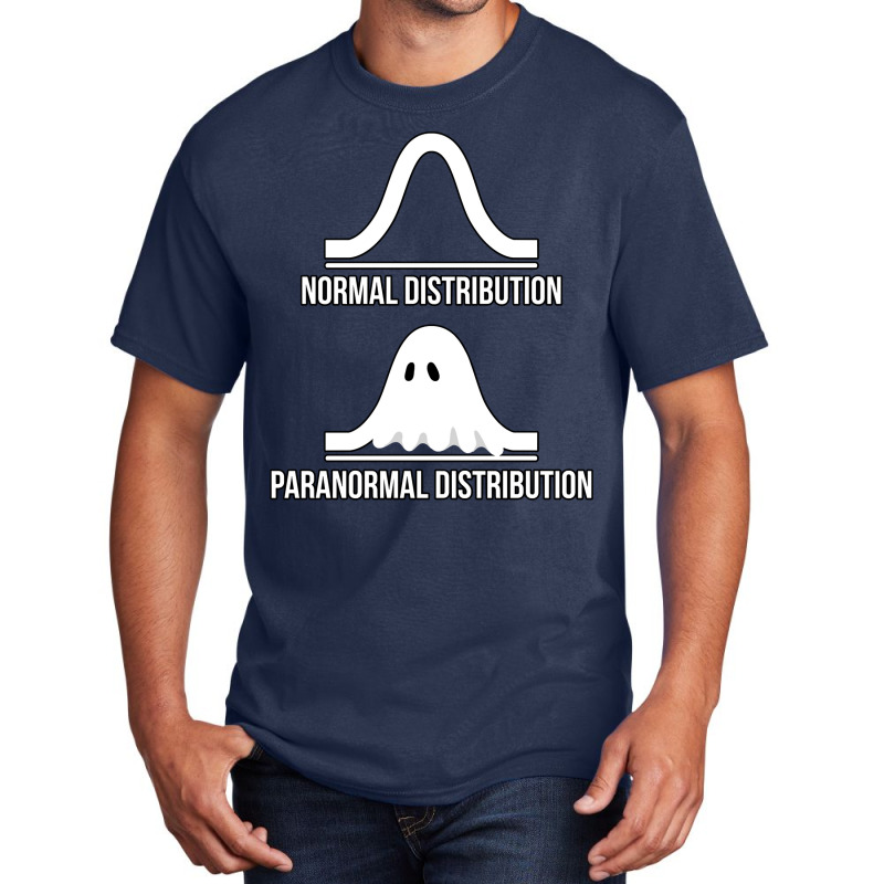 Halloween   Normal Distribution Paranormal Funny Math Long Sleeve T Sh Basic T-shirt | Artistshot