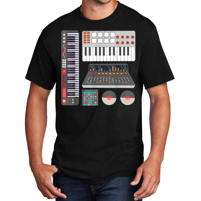 Music Producer Composer Record Electronic Music Synthesizer Basic T-shirt | Artistshot