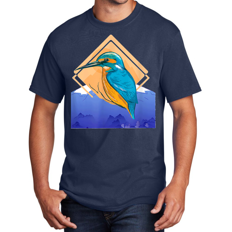 King Fisher Set Over Mountain In Spring Basic T-shirt | Artistshot