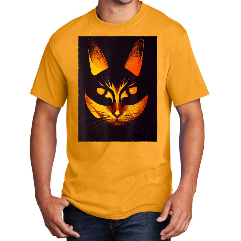 Halloween Cat   Scary Kitty   Creepy Halloween Party Basic T-shirt | Artistshot