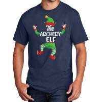 Archery Elf Family Matching Christmas Pajamas Pjs Xmas Men Basic T-shirt | Artistshot