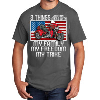 Motorcycle Trike American Biker Rules Basic T-shirt | Artistshot