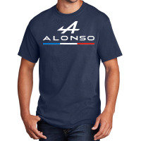 Fernando Alonso Alpine F1 2021 (tricolore) Basic T-shirt | Artistshot