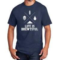 Beer Brewer Hops Barley Malt Beer Design Basic T-shirt | Artistshot