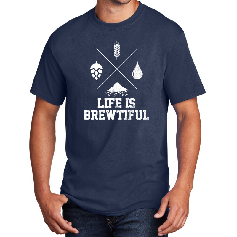 Beer Brewer Hops Barley Malt Beer Design Basic T-shirt | Artistshot