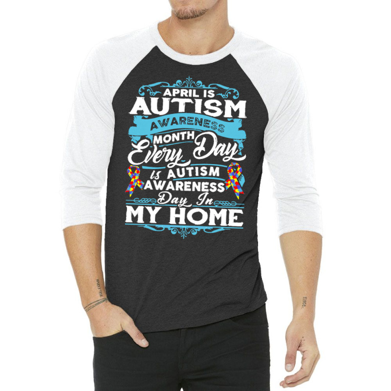 April Is Autism Awareness Month T  Shirt April Is Autism Awareness Mon 3/4 Sleeve Shirt by joanie38206 | Artistshot