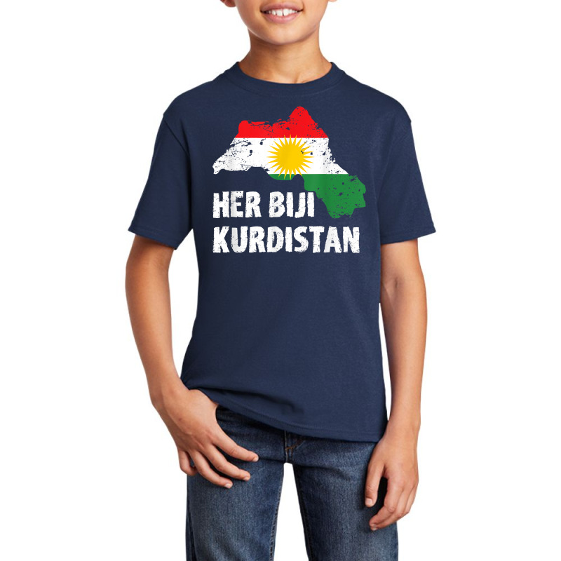 Kurden Kurdistan Newroz Kurdi Flag Her Biji Kurdistan T Shirt Basic Youth T-shirt by cm-arts | Artistshot