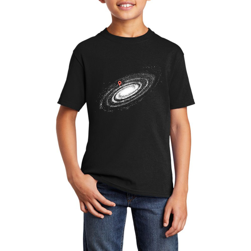 Awesome You Are Here Milky Way Galaxy Premium T Shirt Basic Youth T-shirt by cm-arts | Artistshot