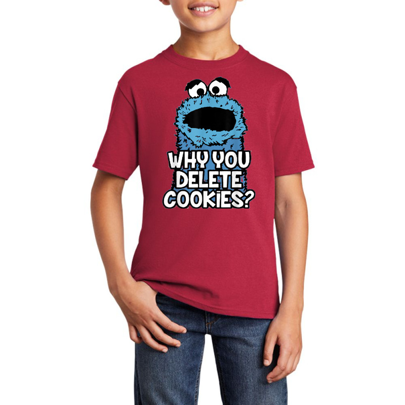 Why You Delete Cookies Random Monster Parody Sarcastic Fun T Shirt Basic Youth T-shirt by cm-arts | Artistshot