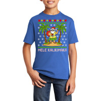 Mele Kalikimaka Hawaiian Christmas In July Hawaii Santa Basic Youth T-shirt | Artistshot