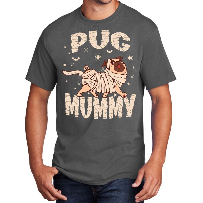 Trendy Halloween Dog Meme Pug Owner Costume Pug Mummy Long Sleeve T Sh Basic T-shirt by maecopaharo | Artistshot