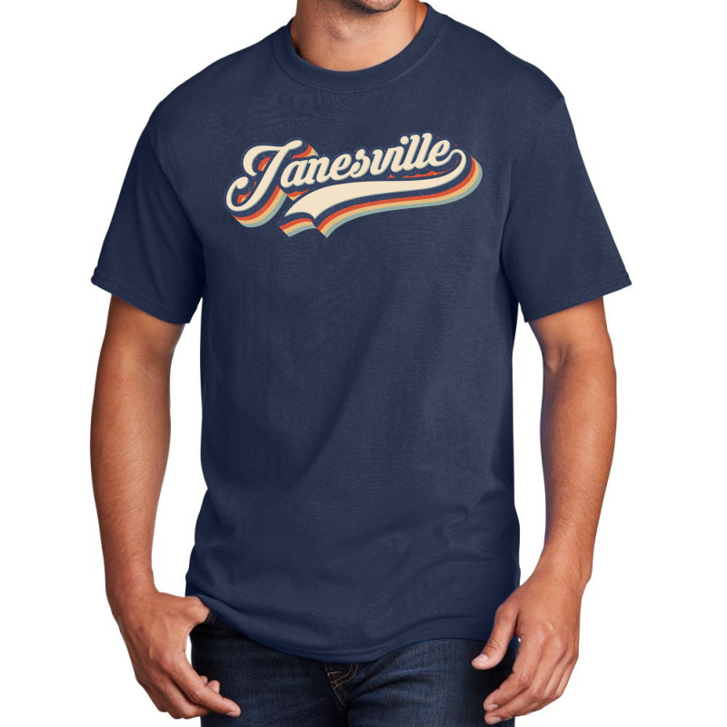 I Love Janesville City Usa Retro Vintage Basic T-shirt by HydraAntBoxing | Artistshot