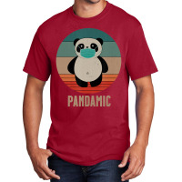 Panda Bear With Mask Pandemic Pandamic Retro Panda Basic T-shirt | Artistshot