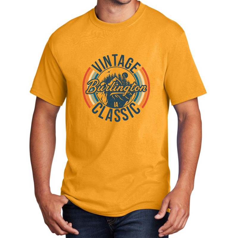 I Love Burlington Iowa Retro Vintage Classic Limited Edition Basic T-shirt | Artistshot