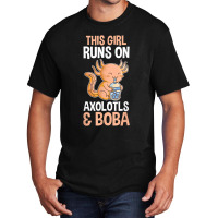 Axolotl Bubble Tea Basic T-shirt | Artistshot