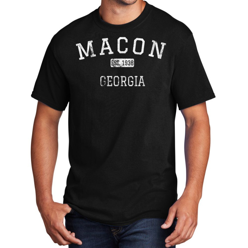 Macon Georgia Ga Vintage T Shirt Basic T-shirt by cm-arts | Artistshot