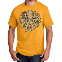 Octopus, Old School Sailor Tattoo Clipper Ship And Swallows Basic T-shirt | Artistshot