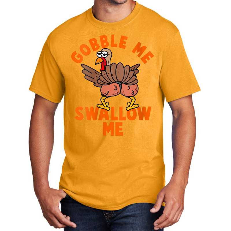 Womens Funny Christmas Twerking Turkey Gobble Me, Swallow Me V Neck T Basic T-shirt by cm-arts | Artistshot