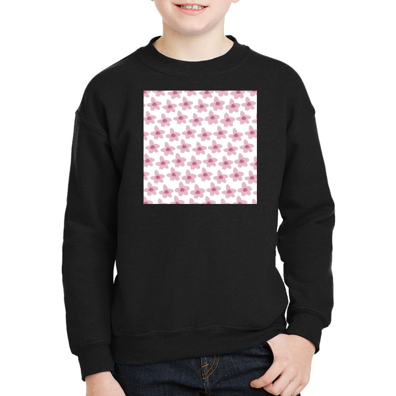 Simple Pink Flowers Youth Sweatshirt by Anissu | Artistshot