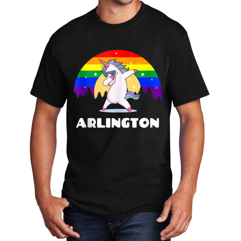 Arlington Texas   Lgbtq Gay Pride Rainbow Tank Top Basic T-shirt by cm-arts | Artistshot