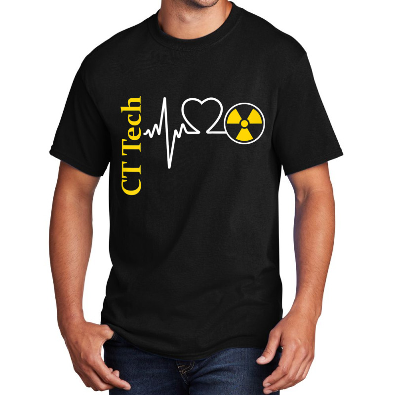 Radiology Ct Tech Nuclear Radiation Heartbeat Ekg Pulse Love Raglan Ba Basic T-shirt by cm-arts | Artistshot