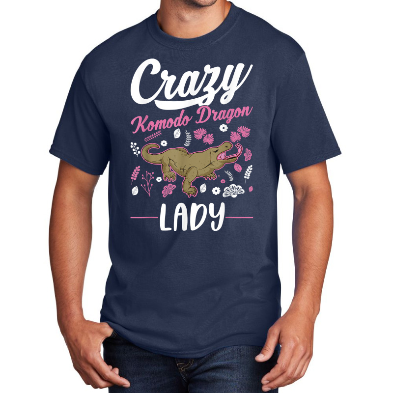 Crazy Komodo Dragon Lady Monitor Lizard Girl T Shirt Basic T-shirt by cm-arts | Artistshot