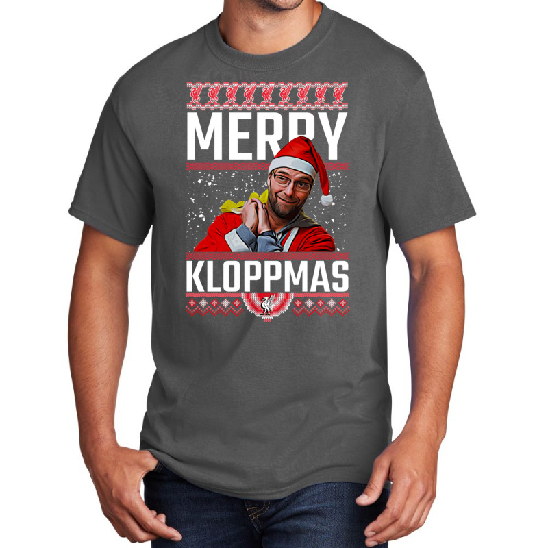 Merry Kloppmas Jurgen Klopp Lfc Christmas Design Classic Basic T-shirt | Artistshot