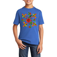 Slavic Colorful Birds, Flowers Petrykivka Painting Ethnical Premium T Basic Youth T-shirt | Artistshot