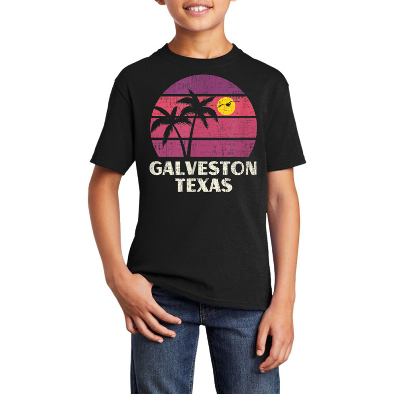 Galveston Texas Beach Surfer Vintage Sun Love Galveston Tx T Shirt Basic Youth T-shirt by cm-arts | Artistshot