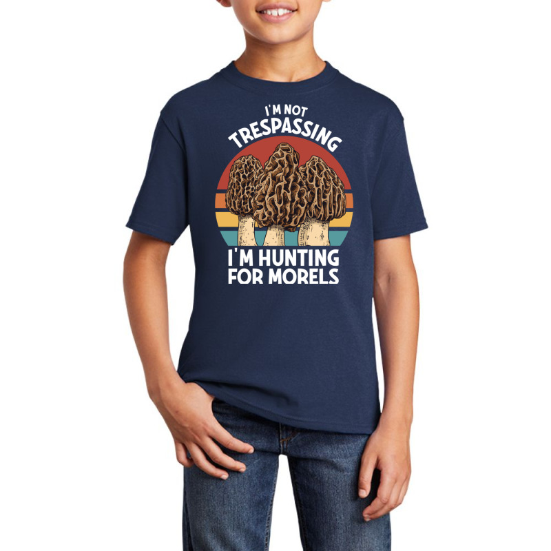 Hunting For Morels Foraging Mushroom Hunter Mycology Morels Pullover H Basic Youth T-shirt by cm-arts | Artistshot