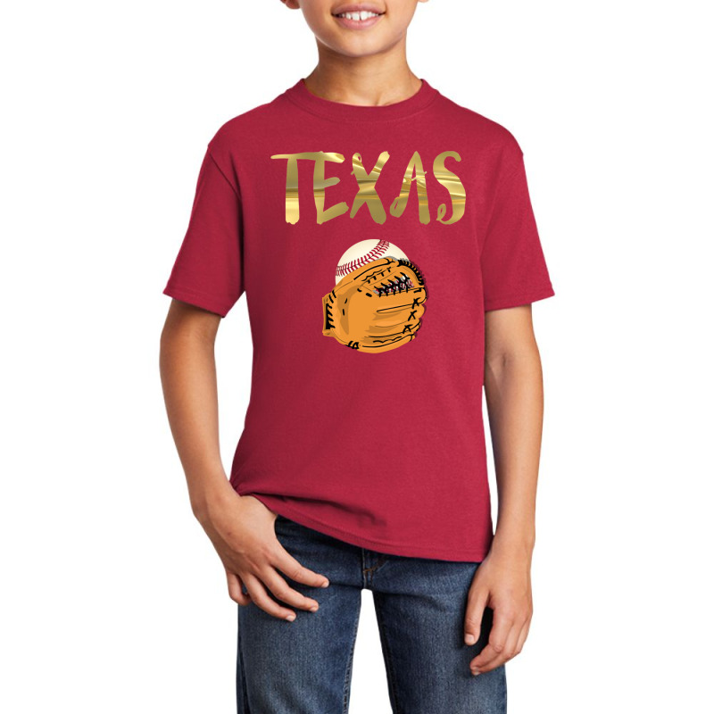 Texas Baseball Dress 2020 Original Ranger Font And Ball Long Sleeve T Basic Youth T-shirt by cm-arts | Artistshot