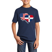 Dominican Republic Flag Shirt Half Dominican American Pride Premium T Basic Youth T-shirt | Artistshot