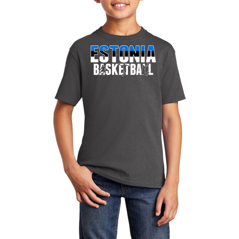 Estonia Basketball Lovers Jersey   Support Estonian Ballers T Shirt Basic Youth T-shirt | Artistshot