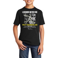 Wilt Chamberlain Basketball Legends Basic Youth T-shirt | Artistshot