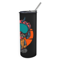 The Character With Japanese Samurai Helmet Armor Skinny Tumbler | Artistshot