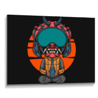 The Character With Japanese Samurai Helmet Armor Metal Print Horizontal | Artistshot