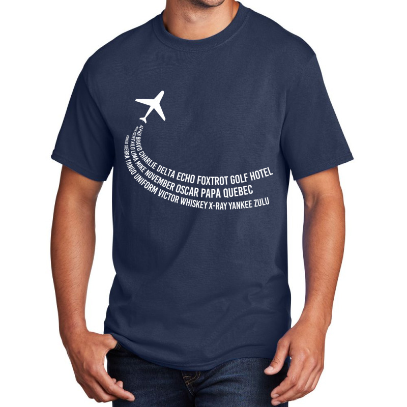 Phonetic Alphabet  Pilot Airplane Basic T-shirt by cm-arts | Artistshot