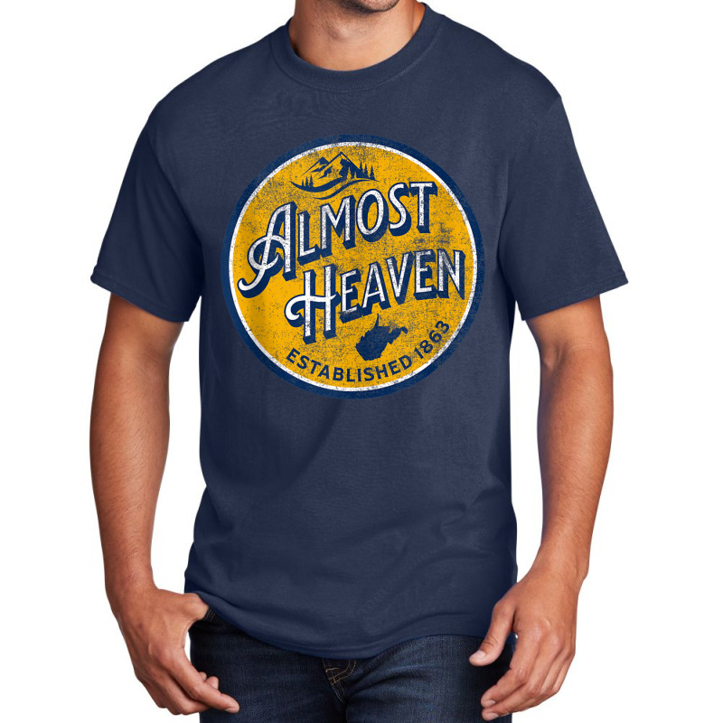 West Virginia Almost Heaven 304 Map Home Tank Top Basic T-shirt | Artistshot