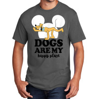 Funny Pluto Dogs Are My Happy Place Basic T-shirt | Artistshot